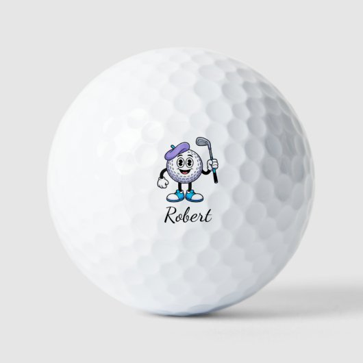 Personalized Name Funny Golfballen (Voorkant)