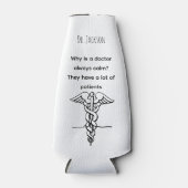 Personalized Name  funny  puns minimalist doctor Flesjeskoeler (Voorkant)