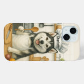 Personalized Name Funny Siberian Husky Dog Chef Case-Mate iPhone Case (Achterkant (horizontaal))