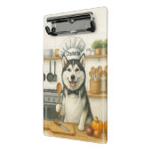 Personalized Name Funny Siberian Husky Dog Chef Mini Klembord (Angled2)