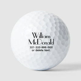 Personalized Name Golf Balls Template ART DECO 7 Golfballen