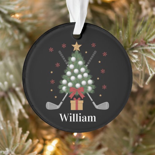 Personalized Name Golf Tree Equipment Christmas  (Arbre)