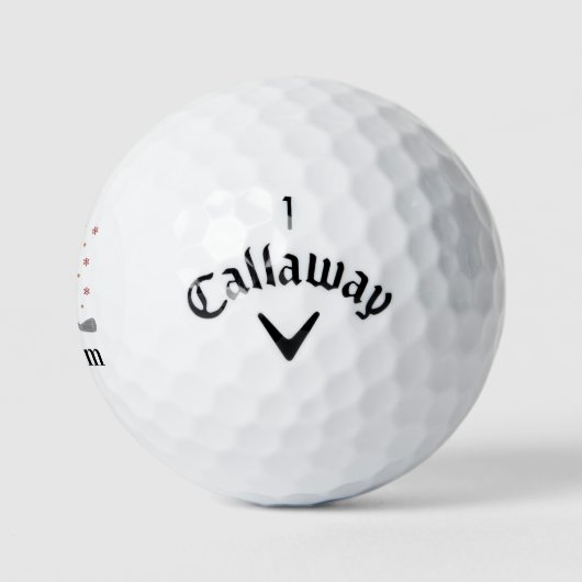 Personalized Name Golf Tree Equipment Christmas Golfballen (Logo)