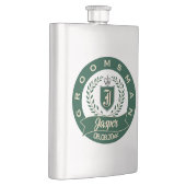 Personalized Name Groomsman Wedding Date Heraldic Flacon (Rechts)