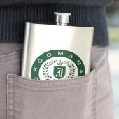 Personalized Name Groomsman Wedding Date Heraldic Flacon (Voorbeeld)