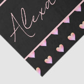 Personalized Name Heart Black Tissuepapier (Detail)