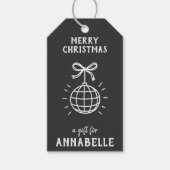 Personalized Name Merry Christmas  Cadeaulabel (Voorkant)