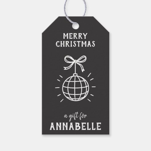Personalized Name Merry Christmas  Cadeaulabel (Voorkant)