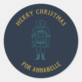 Personalized Name Merry Christmas Prince Ronde Sticker