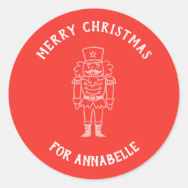 Personalized Name Merry Christmas Prince Ronde Sticker