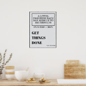 PERSONALIZED NAME MODERN MINIMAL GET THINGS DONE  POSTER (Keuken)
