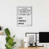 PERSONALIZED NAME MODERN MINIMAL GET THINGS DONE  POSTER (Thuiskantoor)