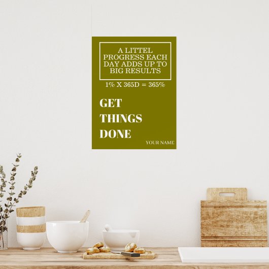 PERSONALIZED NAME MODERN MINIMAL GET THINGS DONE POSTER (Keuken)