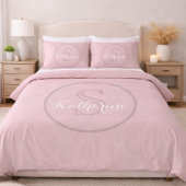 Personalized Name Monogram Dusty Rose Kussensloop