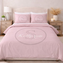 Personalized Name Monogram Dusty Rose Kussensloop