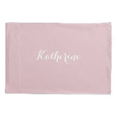 Personalized Name Monogram Dusty Rose Kussensloop (Achterkant)