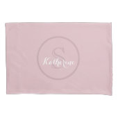 Personalized Name Monogram Dusty Rose Kussensloop (Voorkant)