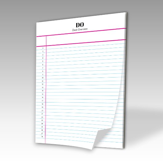 Personalized Name Monogram Numbered List Notepad Notitieblok