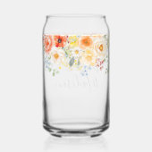 Personalized Name Monogram Watercolor Sunny Floral (Verso)