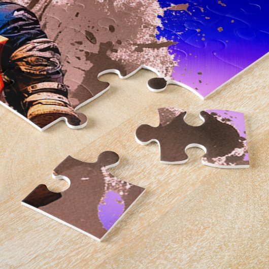 Personalized name Motocross Puzzle (Côté)