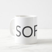Personalized Name Mug – Custom Minimal Design Gift Koffiemok (Voorkant links)