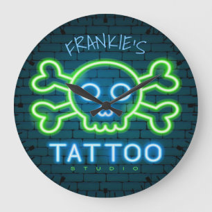 Personalized NAME Neon Style Tattoo Shop Studio Grote Klok