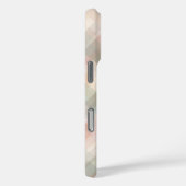 Personalized Name Pastel Plaid Peach Green Pretty  Case-Mate iPhone Case (Achterkant / Rechts)