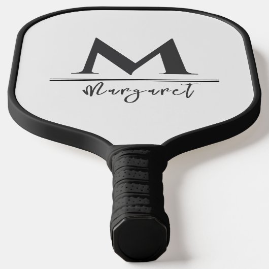 Personalized Name Pickleball Paddle Black White (Laagn)