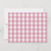 Personalized Name Pink Bow Notitiekaartje (Achterkant)