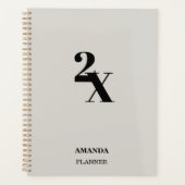 Personalized  Name Planner - Minimalist Modern  (Devant)