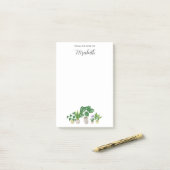 Personalized Name Potted Plants Monstera Script Post-it® Notes (Op bureau)