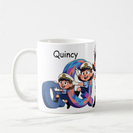 Personalized  Name Sailor Cartoon Character * Q * Koffiemok