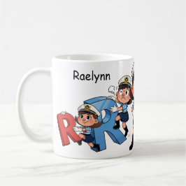 Personalized  Name Sailor Cartoon Character * R * Koffiemok