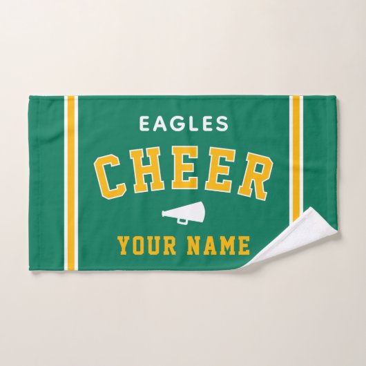 Personalized Name & School Cheer Towel, Team Gift (Serviette à main)
