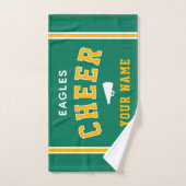 Personalized Name & School Cheer Towel, Team Gift (Serviette à main)
