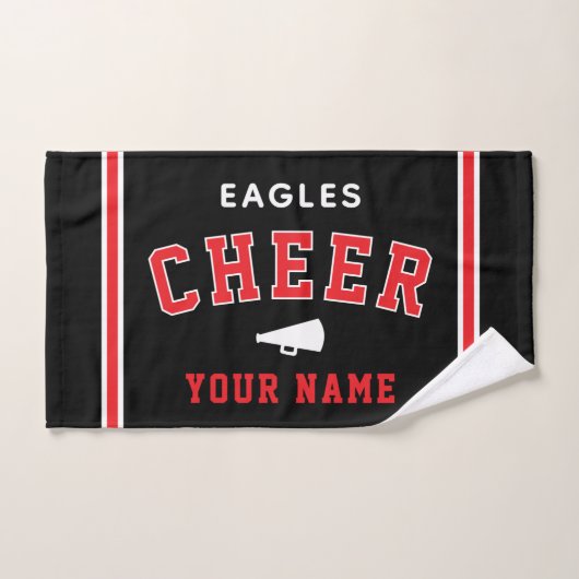 Personalized Name & School Cheer Towel, Team Gift (Serviette à main)