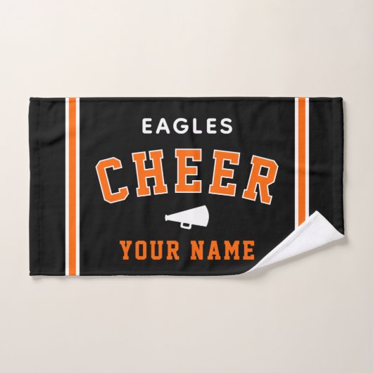 Personalized Name & School Cheer Towel, Team Gift (Serviette à main)