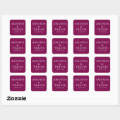 Personalized Name Simple Modern Minimal Wedding Vierkante Sticker (Vel)