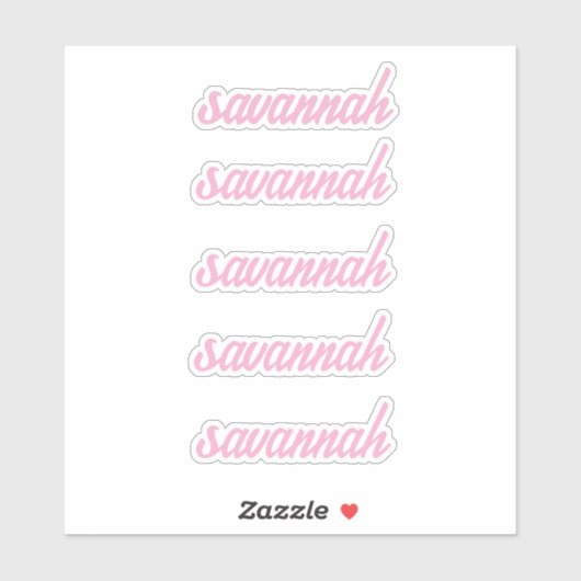 Personalized Name Stickers Custom Text Five times (Feuille)