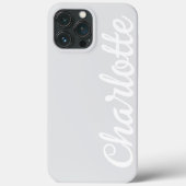 Personalized Name Stylish Modern Minimal LightGrey Case-Mate iPhone Case (Achterkant)
