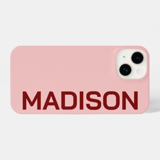 PERSONALIZED NAME STYLISH MODERN MINIMAL MONOGRAM  iPhone HOESJE (Achterkant horizontaal)