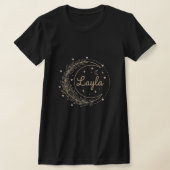 Personalized Name T-Shirt - Elegant Crescent Moon (Poser)