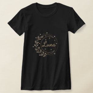 Personalized Name T-shirt - Elegant Luna Moon