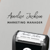 Personalized name title signature script zelfinktende stempel