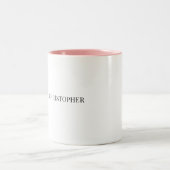 Personalized Name Two-Tone Mug – Minimal Valentine (Centre)