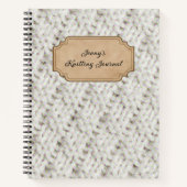 Personalized Name Yarn Pattern Knitting Journal (Devant)