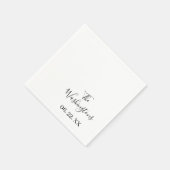 Personalized Named Dated Black & White Napkins Servet (Hoek)