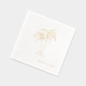 Personalized Names Tropical Palm Trees Foil (Gauche)