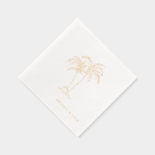 Personalized Names Tropical Palm Trees Foil (Droite)