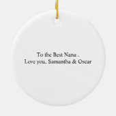 Personalized NANA Photo Christmas Custom  Keramisch Ornament (Achterkant)